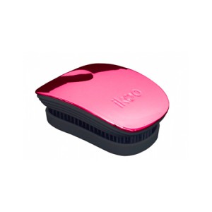 Ikoo Pocket Brush Pink Metallic Edition Black Body Компактная расческа Цвет: Розовый с черным