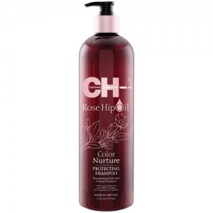 CHI Rose Hip Oil Color Nurture Protecting Shampoo Защитный шампунь с маслом розы и кератином 739 мл