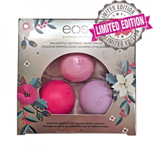 EOS 3 Holiday 2016 Lip Balm Limited Edition Набор состоит из 3-х смягчающих и увлажняющих бальзамов