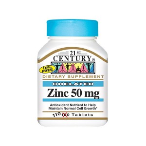 21 st Century Chelated Zinc 50 mg Цинк 50 мг