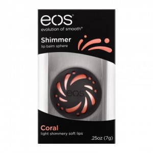 EOS Shimmer Lip Balm Coral Шиммерный бальзам для губ Коралловый