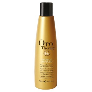 Fanola Oro Therapy Shampoo Oro Puro Увлажняющий шампунь с маслом арганы, сладкого миндаля и микрочастицами золота 300 мл