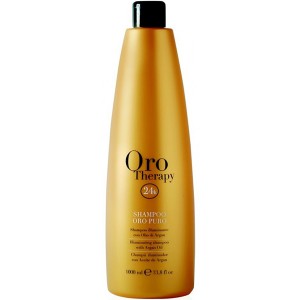 Fanola Oro Therapy Shampoo Oro Puro Увлажняющий шампунь с маслом арганы, сладкого миндаля и микрочастицами золота