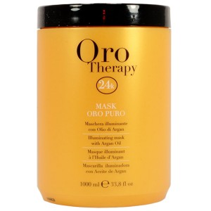 Fanola Oro Therapy Mask Oro Puro Восстанавливающая маска с маслом арганы, сладкого миндаля и микрочастицами золота 1 л