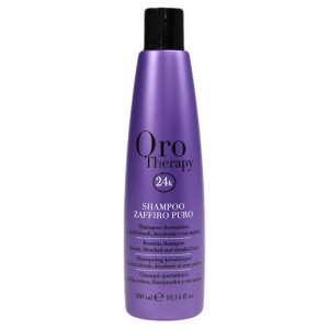 Fanola Oro Therapy Shampoo Zaffiro Puro Сапфировый шампунь с кератином для светлых волос 300 мл