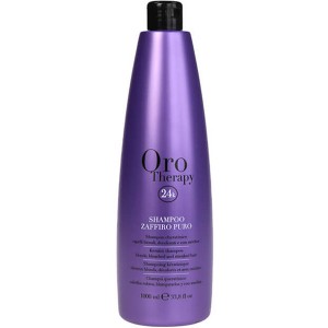 Fanola Oro Therapy Shampoo Zaffiro Puro Сапфировый шампунь с кератином для светлых волос 1 л