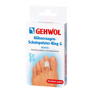Gehwol Huhneraugen Schutzpolster Ring G Klein Маленькое защитное гель-кольцо с уплотнением для пальцев ног 3 шт