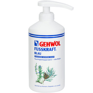 Gehwol Fusskraft Blau Голубой бальзам для ежедневного ухода за очень сухой, грубой, потрескавшейся кожей ног 500 мл