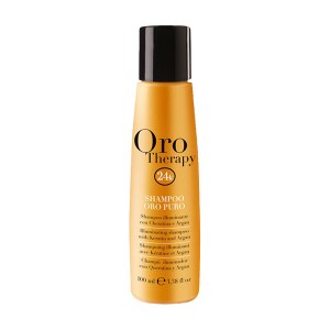 Fanola Oro Therapy Shampoo Oro Puro Увлажняющий шампунь с маслом арганы, сладкого миндаля и микрочастицами золота 100 мл