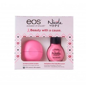 EOS & Nicole by OPI Limited Edition Breast Cancer Awareness Collection Лимитированный набор Бальзам + Лак для ногтей 