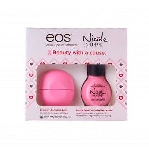 EOS & Nicole by OPI Limited Edition Breast Cancer Awareness Collection Лимитированный набор Бальзам + Лак для ногтей 