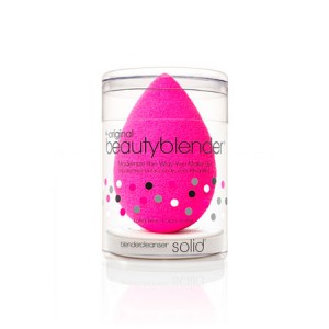 BeautyBlender + Blendercleanser Mini Solid Набор спонж и мини-мыло для очищения спонжа Цвет: Розовый